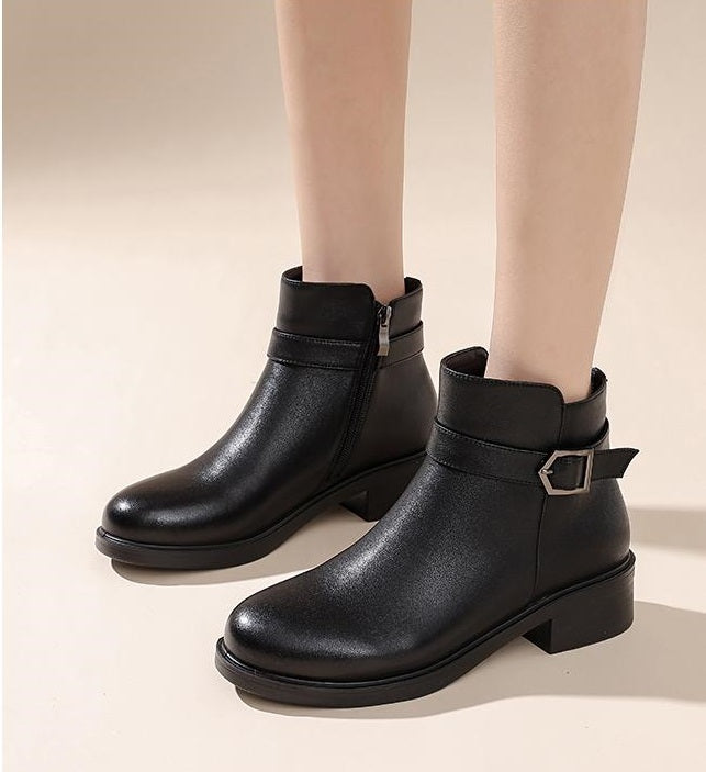 Comfortable leather warm casual shoes
