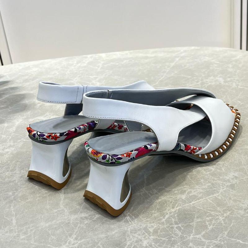 Chunky chic leather casual sandals
