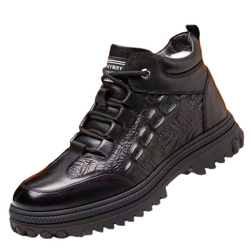Leather Velvet Corrective Shoes