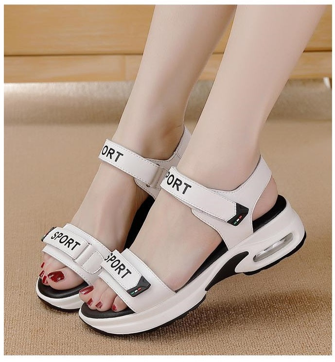 Summer new leather air cushion casual sandals