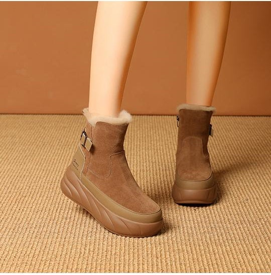 Pure suede leather all-match casual shoes