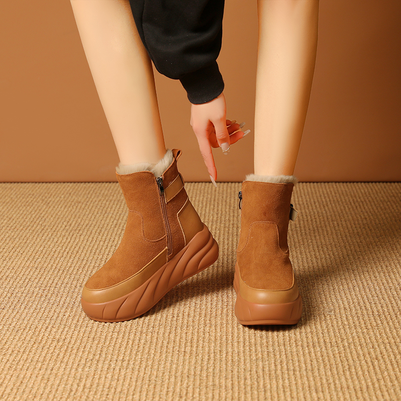 Pure suede leather all-match casual shoes