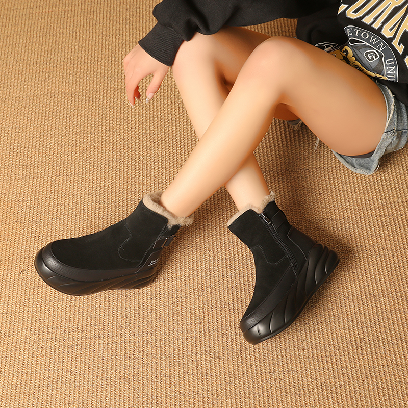 Pure suede leather all-match casual shoes