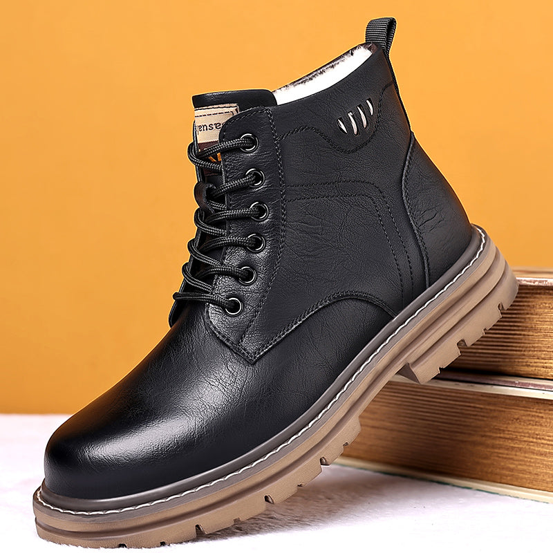 Pure cowhide waterproof velvet shoes