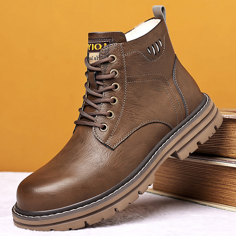 Pure cowhide waterproof velvet shoes
