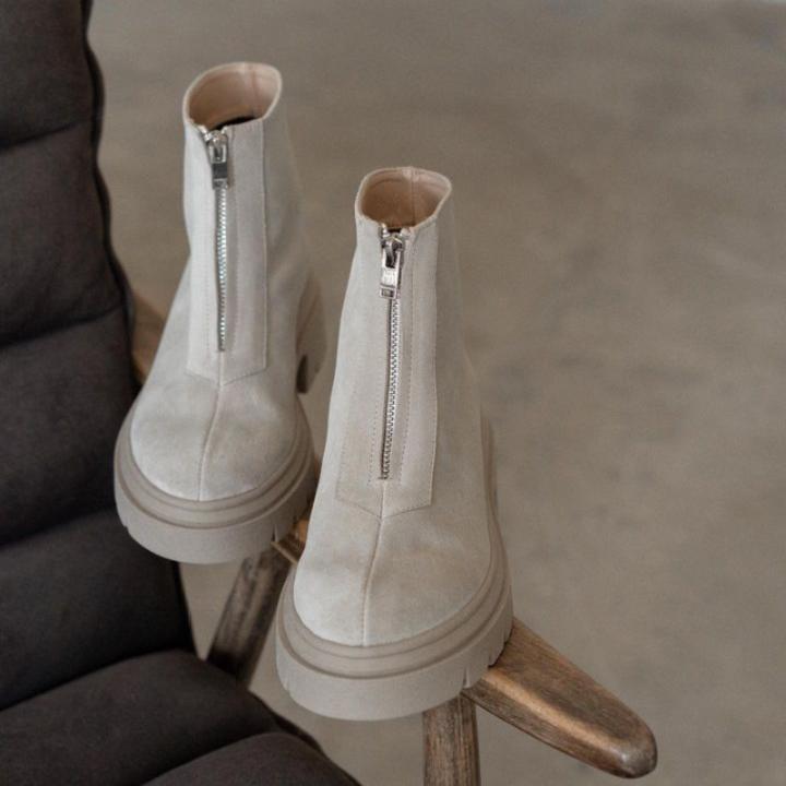 Zip-Front Boots