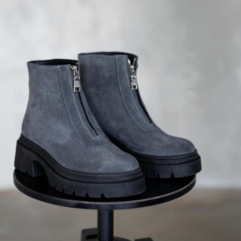 Zip-Front Boots