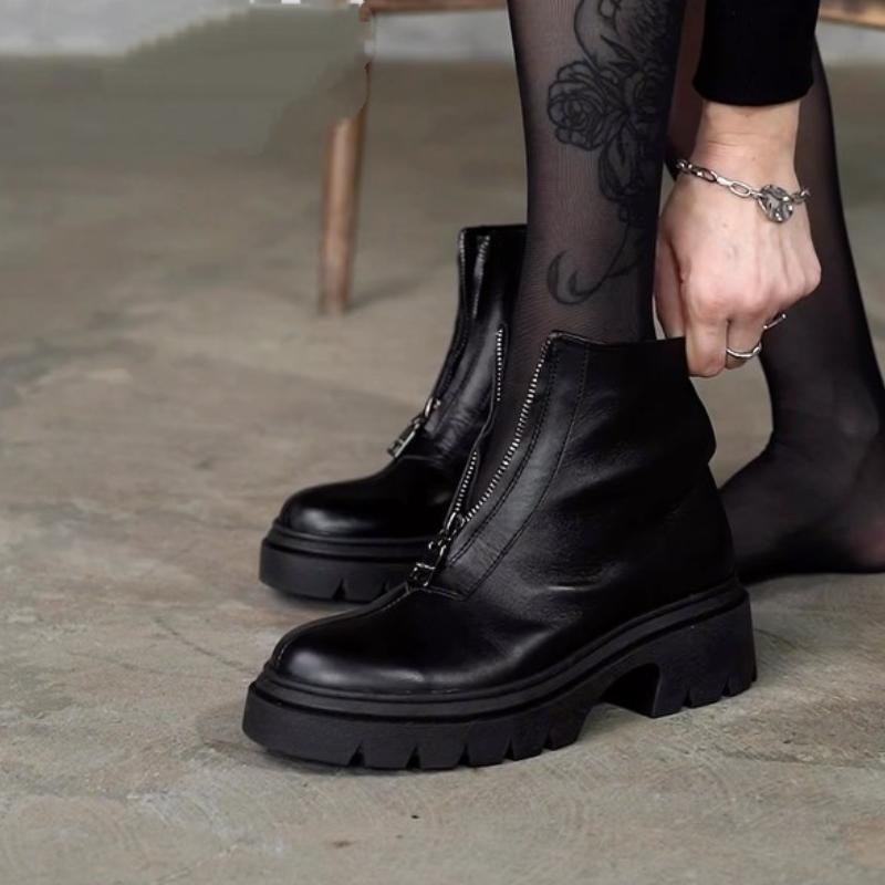Zip-Front Boots