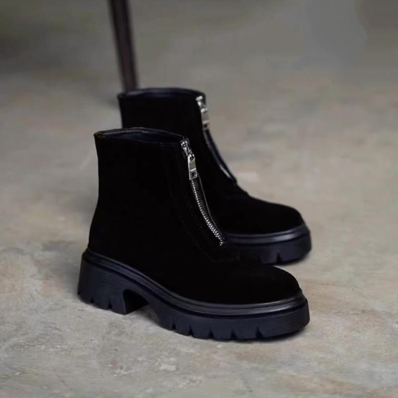 Zip-Front Boots