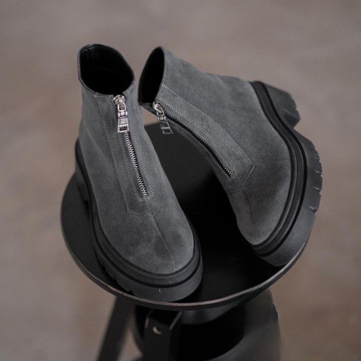 Zip-Front Boots