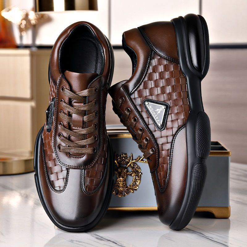 Versatile leather casual men's shoes