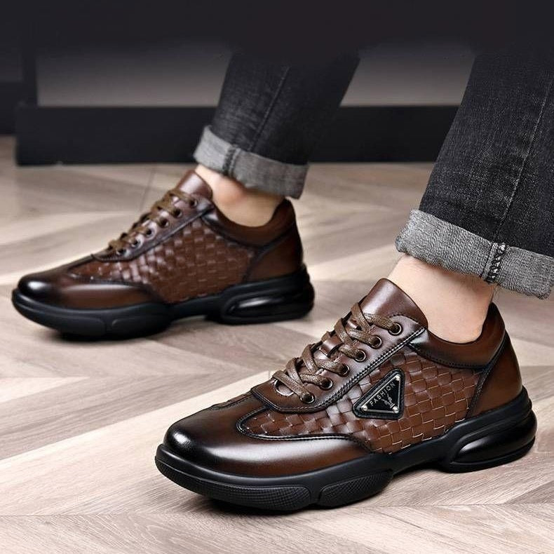 Versatile leather casual men's shoes