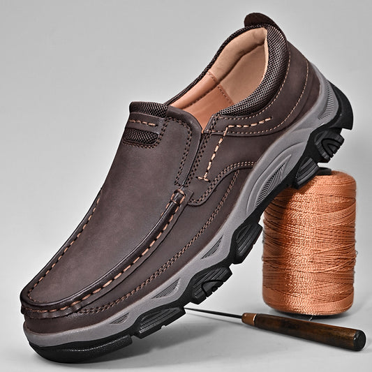 Genuine leather non-slip corrective casual shoes