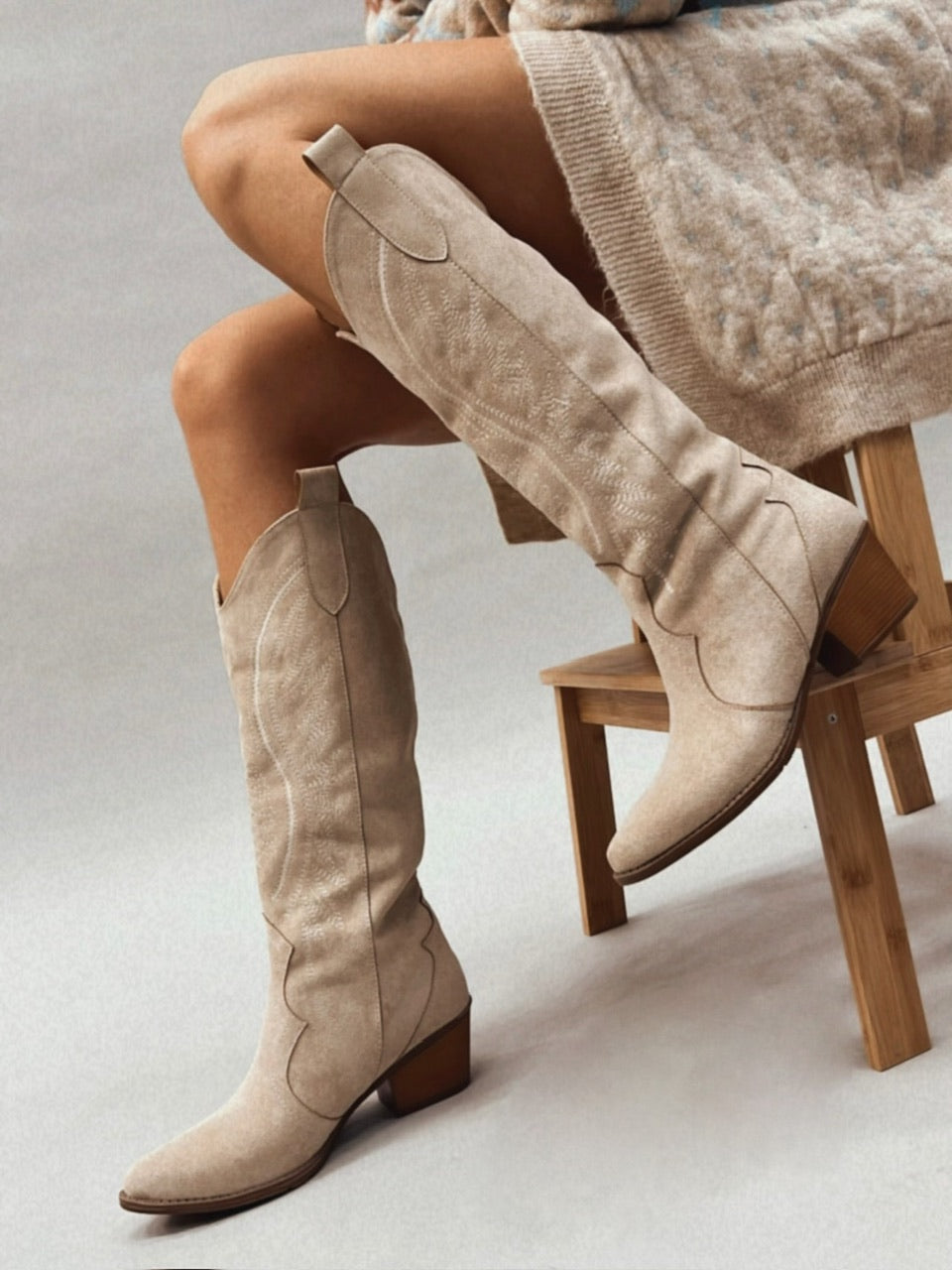 Low-heeled Suede Casual Retro Boots