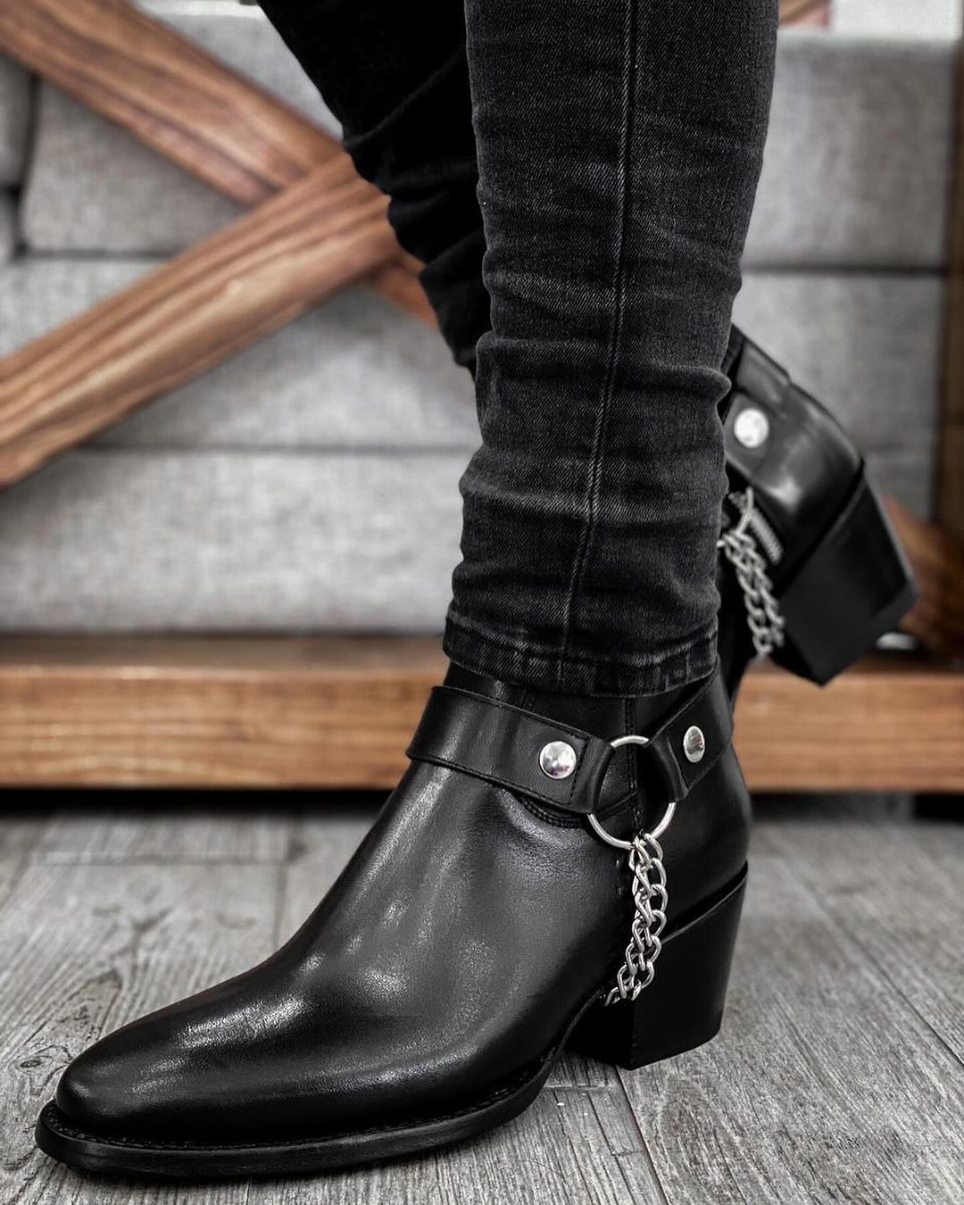Men's Fashion Chain Boots