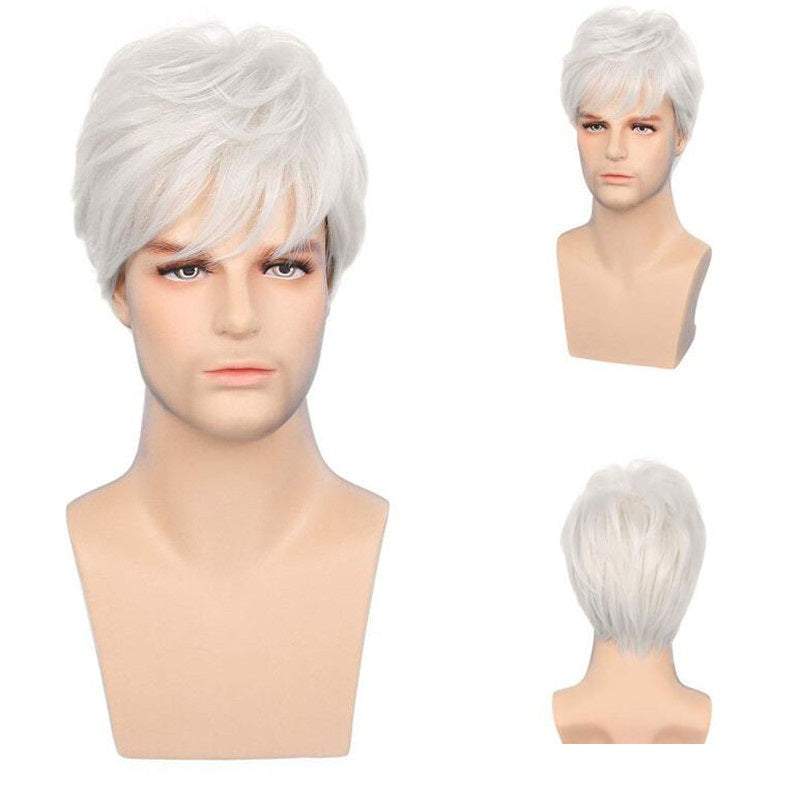 Business Natural And Realistic Full Wig For Medium-elderly Men