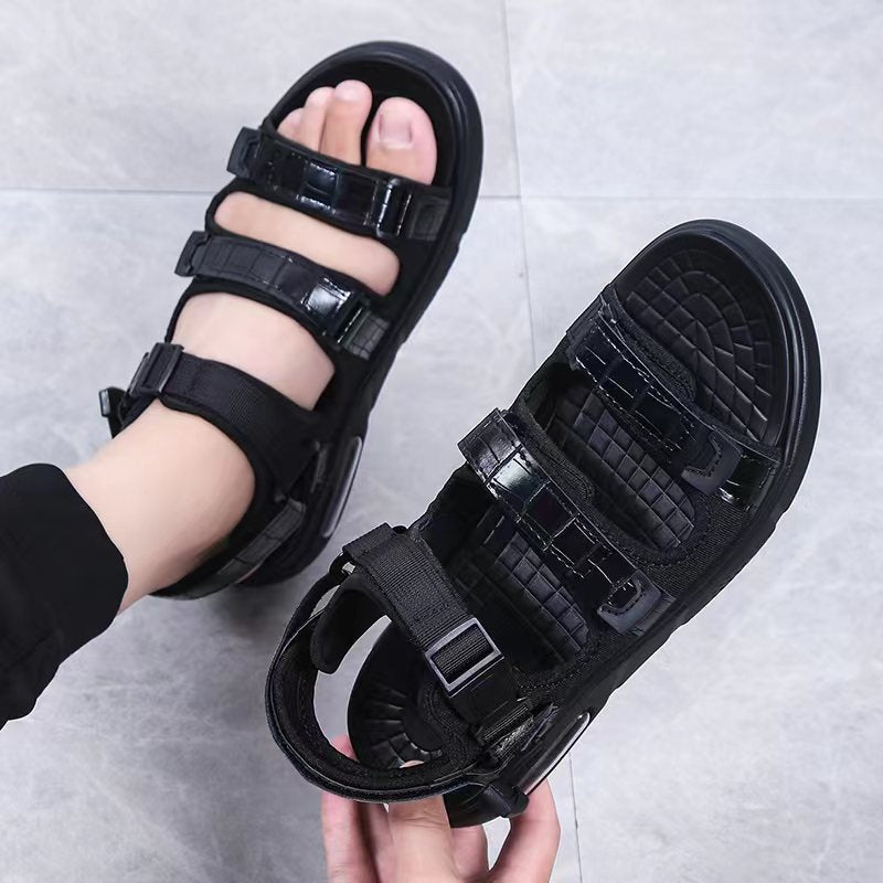 Leather soft sole casual men's sandals