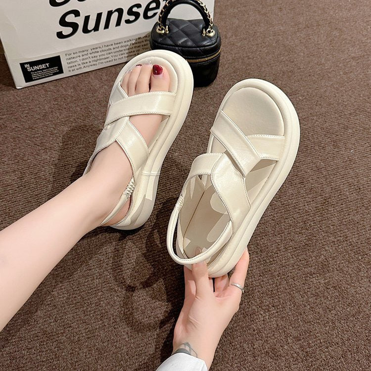 Soft-soled elastic orthopedics sandals