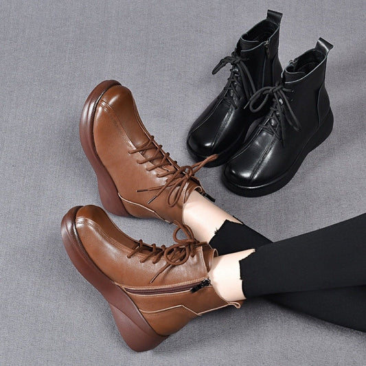 Waterproof and Durable Handmade Leather Ankle Boots