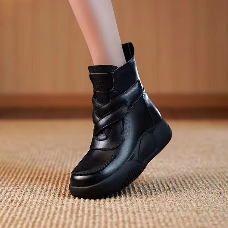(🎄Christmas Big Sale)Leather Thermal Velcro Corrective Boots