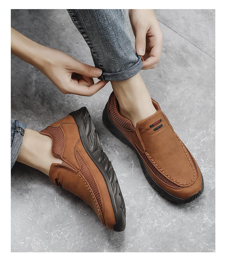 Comfortable leather non-slip casual shoes
