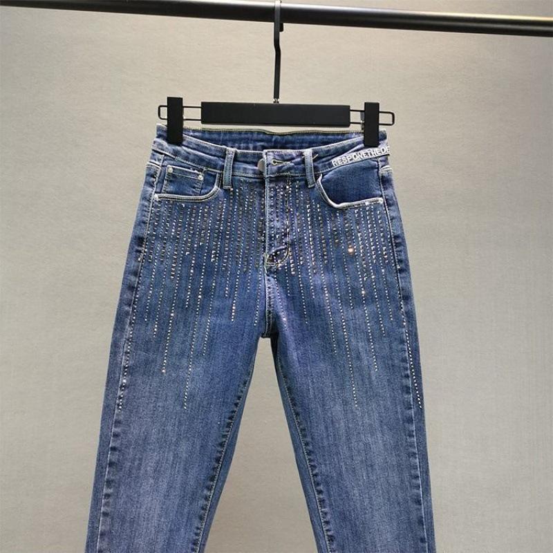High waist hot diamond trendy jeans
