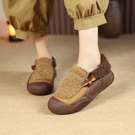 Warm suede platform orthopedic boots